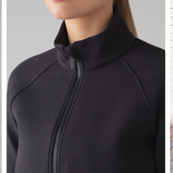 LULULEMON NTS Black Cotton Cropped Full Zip Stretch Bomber Jacket 2 - Picture 10 of 10